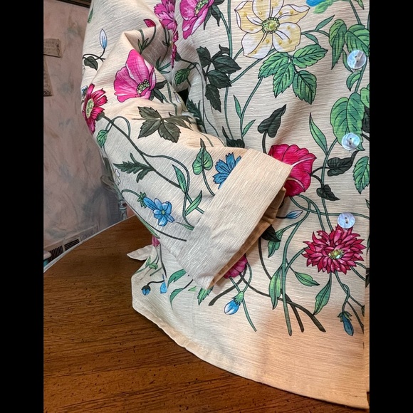 Vintage Floral Pale Gold Jacket - Picture 6 of 10